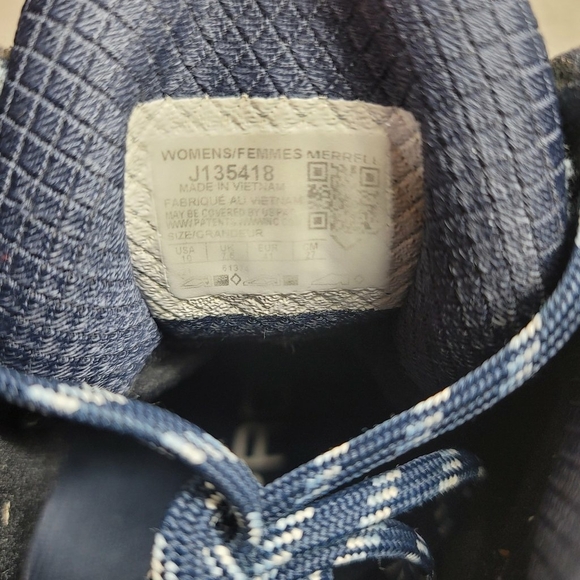 Merrell Moab Speed Mid Gore-Tex Hiking Boots Women's Blue Lightweight - Sz US 10 - Picture 3 of 9